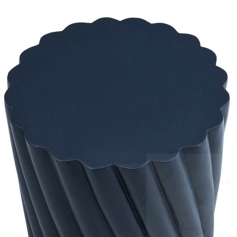 Outdoor Side Table With Fluted Design