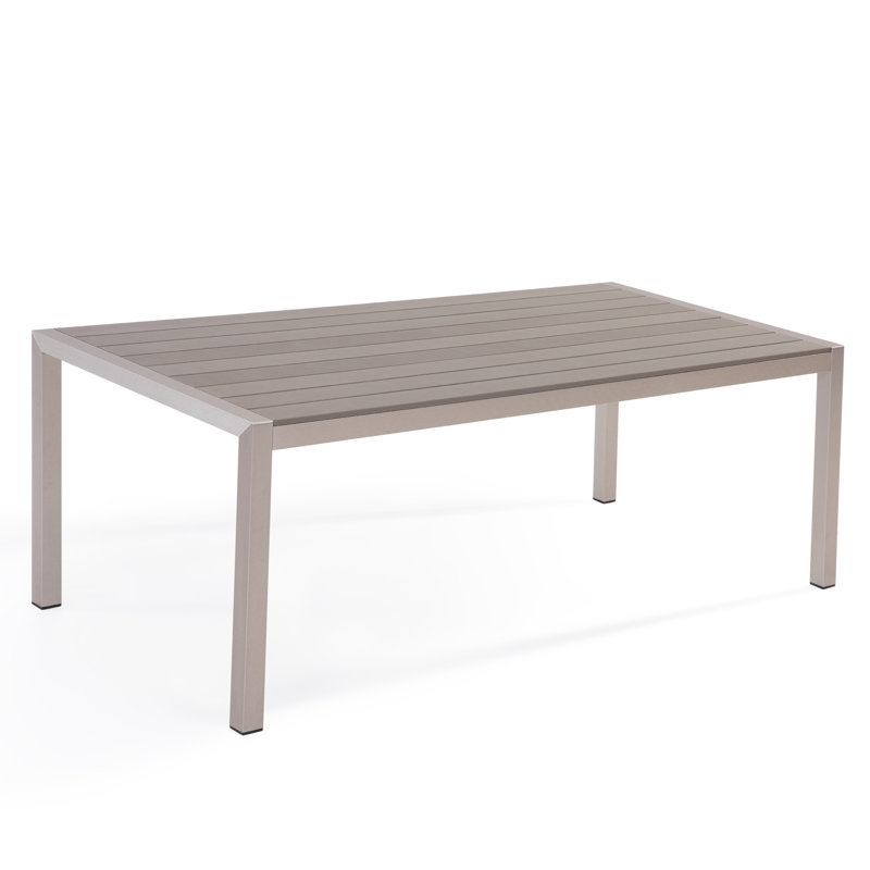 Hillegier Rectangular 180Cm L Table, Grey, Silver