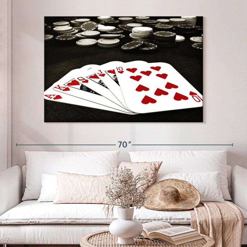 Senne Hearts Royal Flush, 8" H x 12" W