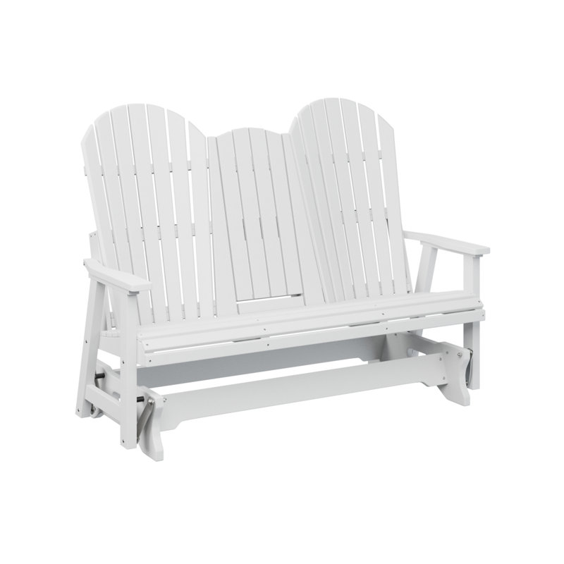 Comfo Back Outdoor Glider, White