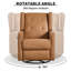Fauteuil inclinable manuel pivotant et berçant de 29,1 po de large Wykoff-882468576