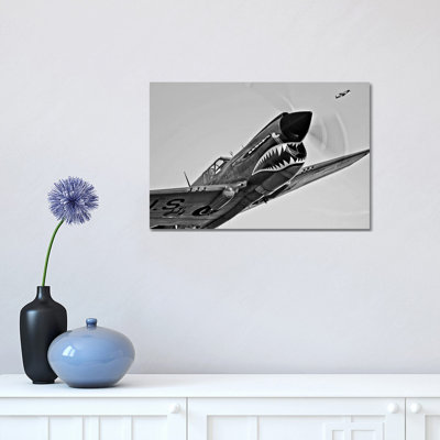 A Curtiss P-40E Warhawk in Flight Near Chino, California I 1 Piece Wrapped Canvas Wall Art