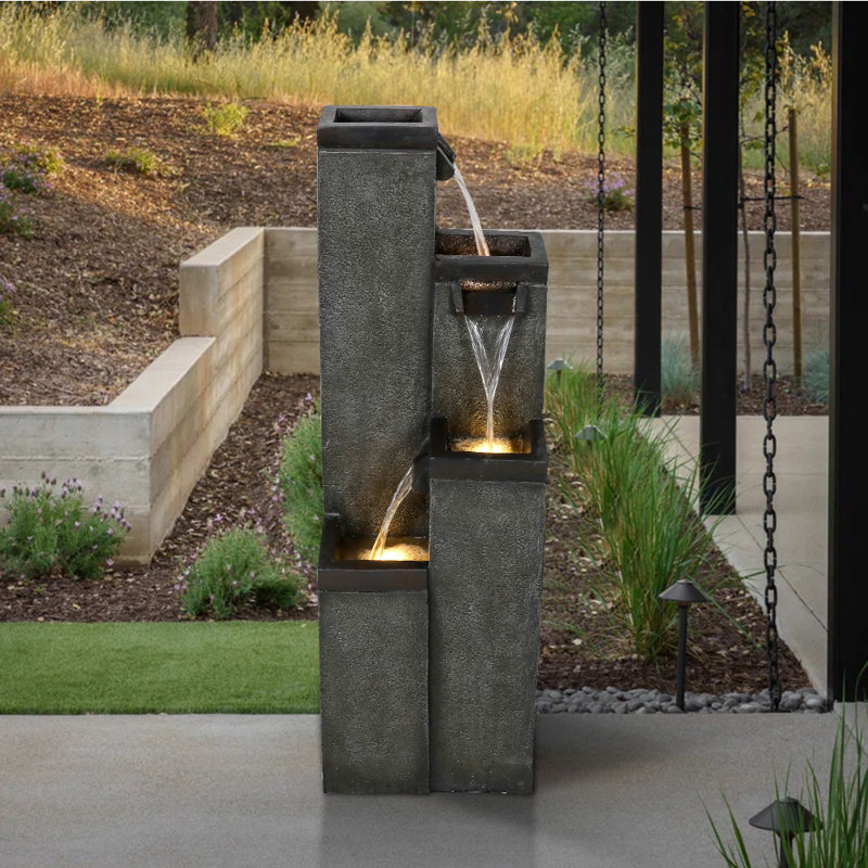 Handcrafted Fountain with Lights