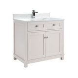 36" Solid Wood Sink Vanity With 1' Artificial Stone Top