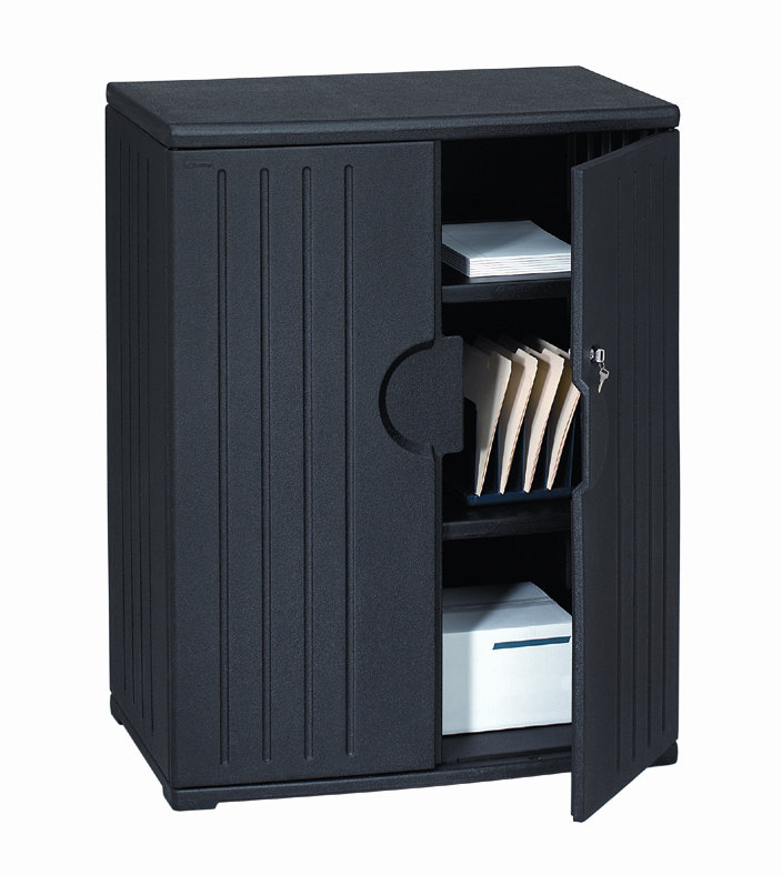 Armoire de rangement à 2 portes, Noir