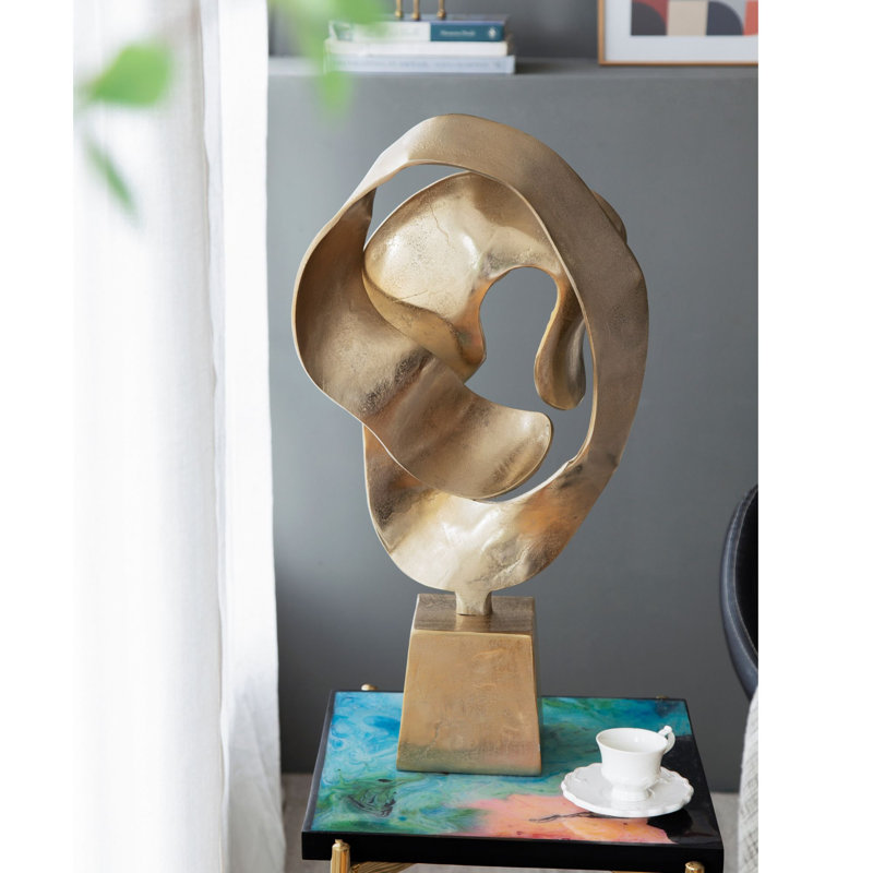 Figurines et sculptures abstraites de 16,5 x 6 x 24,5 po Baldwin, Or vif, H 24,6 po x l 6,1 po x P 16,7 po