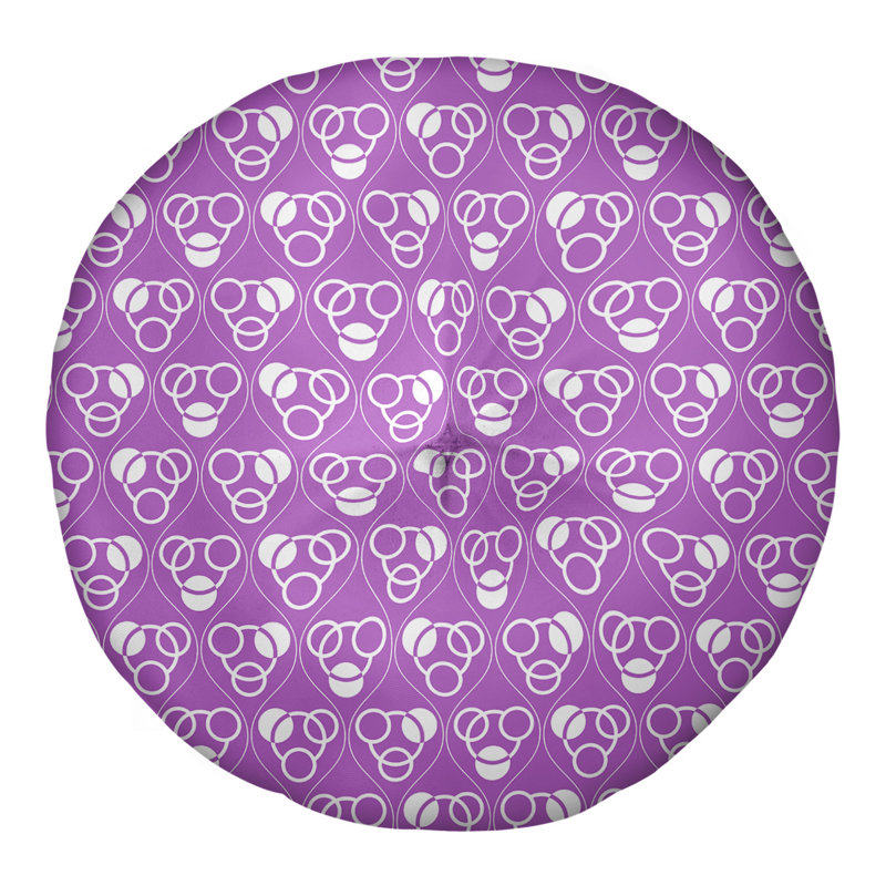 Patricia Geoffrey Geometric Reversible Throw Pillow, 30" x 30", White/Violet