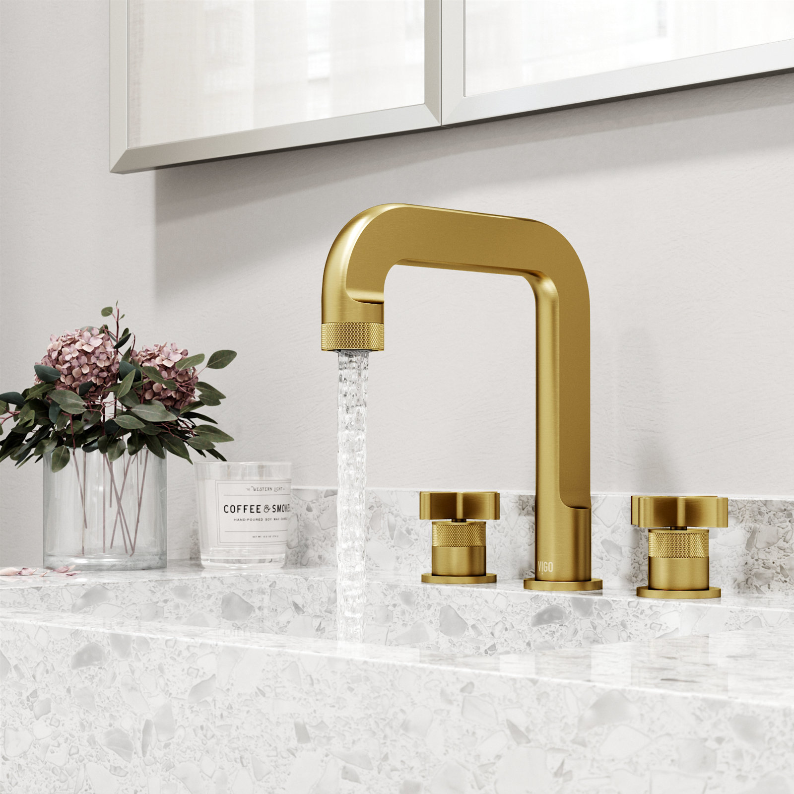 Wythe Widespread Bathroom Faucet, Matte Brushed Gold