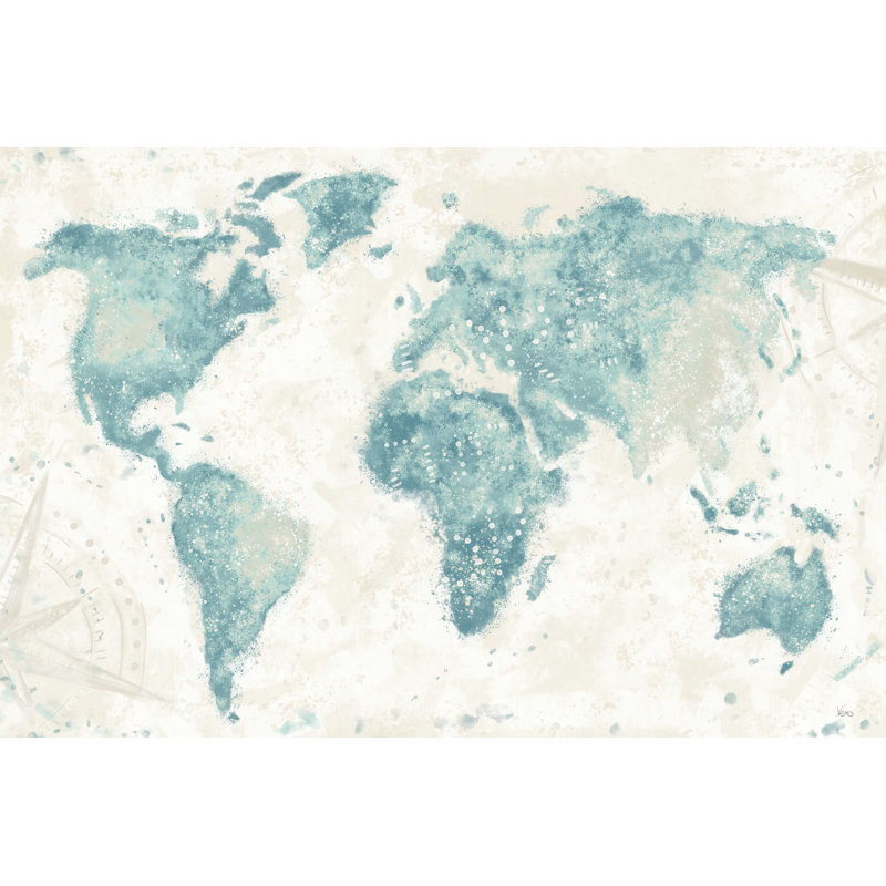 Explore The World I No Words Light by Veronique Charron - Wrapped Canvas Painting, 8" H x 12" W