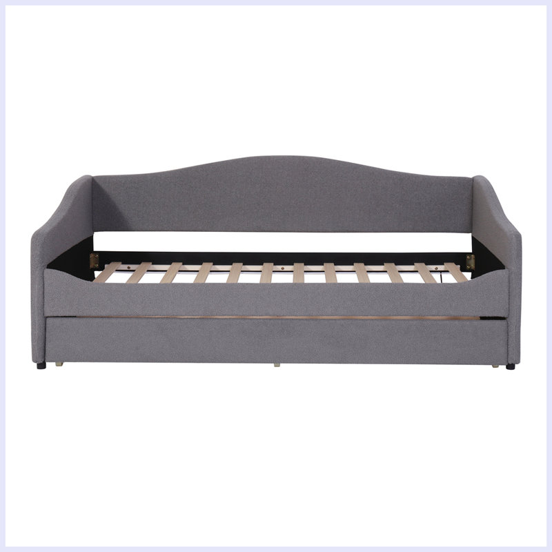 Lit de jour avec couchette Magnotti, Lit simple, Gris