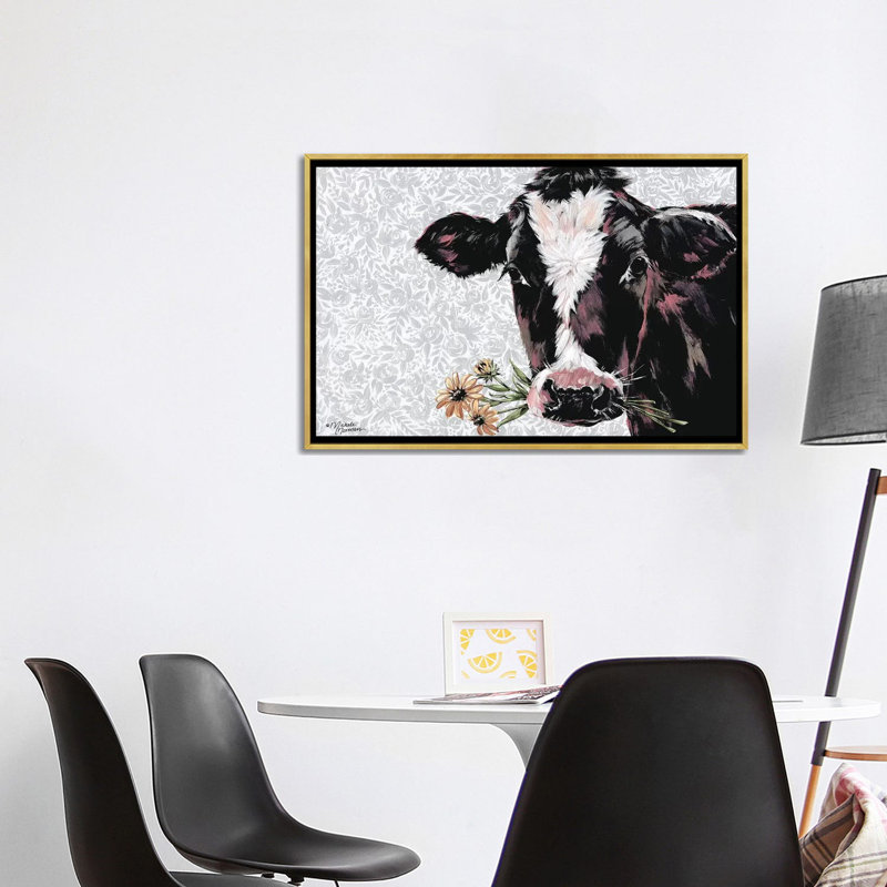 « Susie » par Michele Norman, impression, H 26 po x l 40 po x 1,5 po, Toile encadrée d'or, Pas de tapis