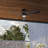Helix 52" Indoor/Outdoor Ceiling Fan with LED Light, 6CCT Dimmable Ceiling Fan with Light and Remote - Matte Black and Mesh Cover