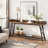 70.9" Long Console Table, Sofa Table Behind Couch with 2 Tier Storage Shelf, Narrow Entryway Hallway Table for Living Room-324098079