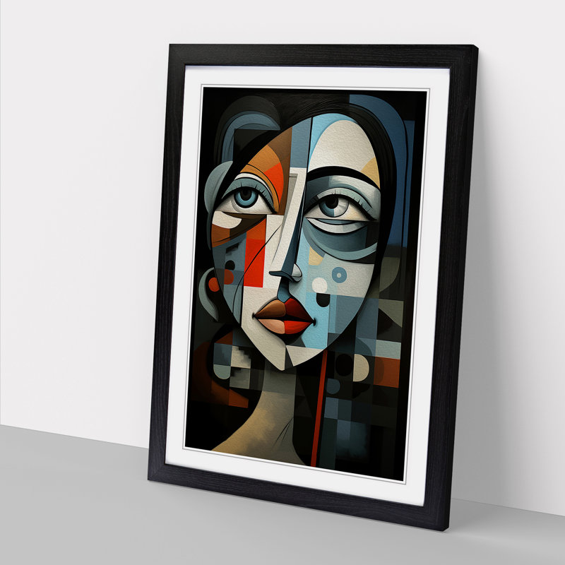 Pablo Picasso Digital - Framed Print, 34cm H x 25cm W x 2cm D, Black Framed
