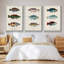 Antique Fish Trio I, ensemble de 3 toiles encadrées sur toile-97760247-97760250