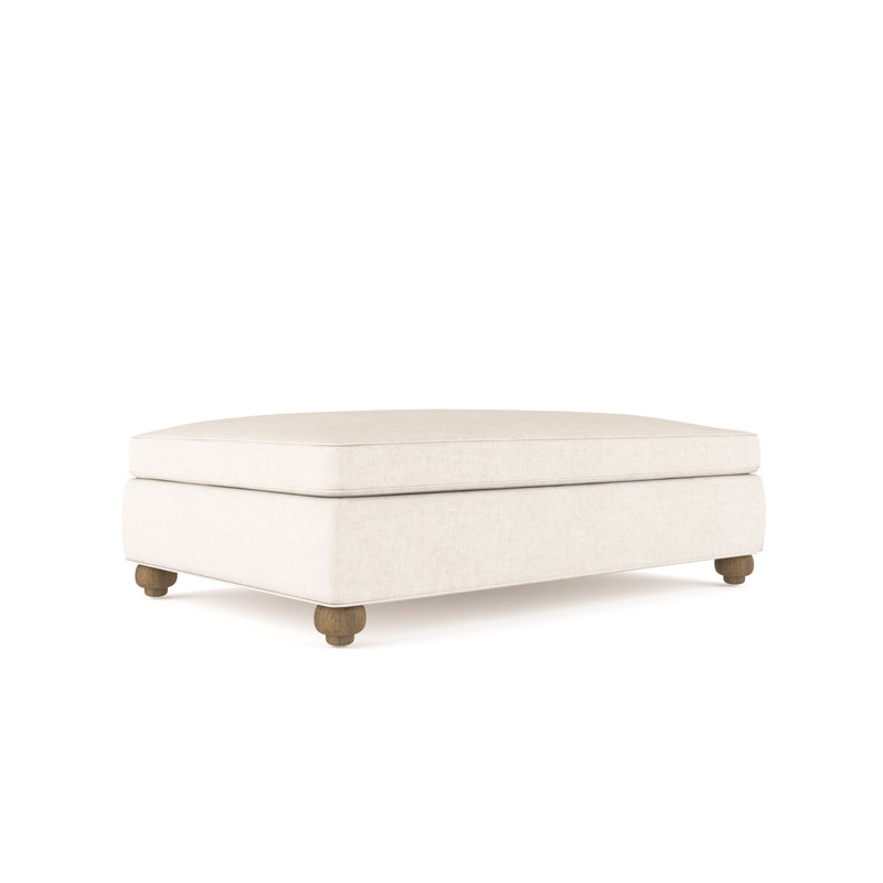 Repose-pieds de table Leroy, Velours moelleux albâtre, Naturel