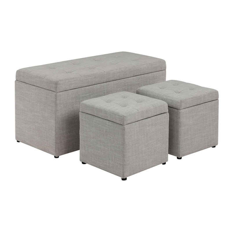 Polyester Upholstered Storage Bench