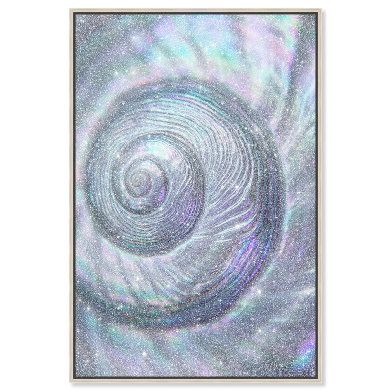 Sea Spiral Print by Oliver Gal, 55"H x 37"W, Silver Floater Frame