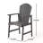 Outdoor Weather Resistant Acacia Wood Adirondack Dining Chairs (Set Of 2), Dark Gray Finish-1703803715