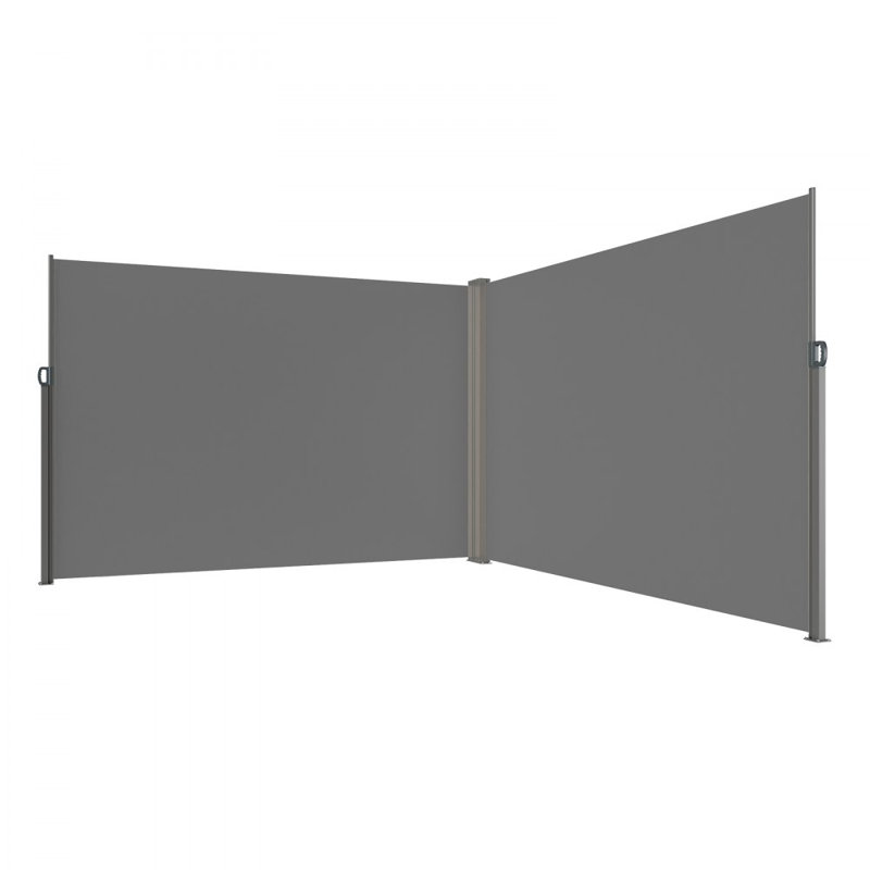 Manual Retraction Side Awning in Beige, Gray, 19.7' H x 6.56' W