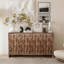 Armoire de rangement à 4 portes en bois de style campagnard Accent