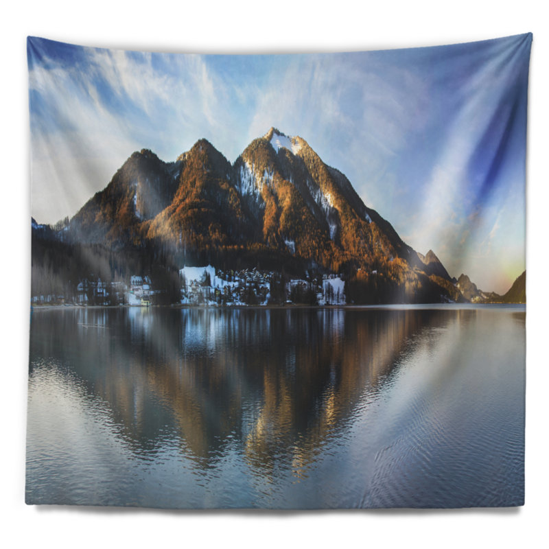 Tapisserie paysage marin Fuschlsee, H 78 po x l 92 po