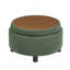 Table basse avec repose-pieds rond moderne avec rangement caché, table d'appoint multifonctionnelle avec repose-pieds pour le salon et la chambre à coucher-129911162