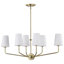 Lustre classique 6 lumières à abat-jour Apsara