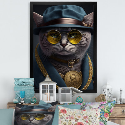 «Mafia Cat I», impression sur toile