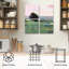 Ensemble de 4 panneaux muraux - Art mural sur toile 1 ciel rose au-dessus de Stratham Field par Kathleen Robbins pour décoration de salon, de chambre à coucher ou de bureau 