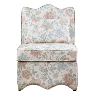 Fauteuil d'appoint rembourré Colette à dossier festonné