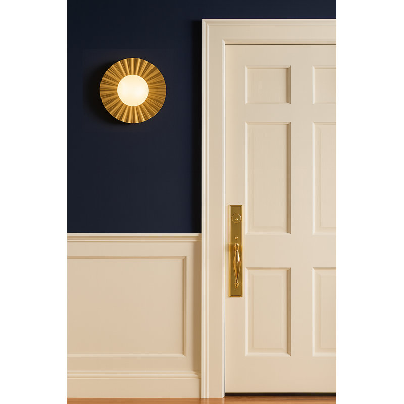 Plafonnier ou applique murale Stevie, Doré, H 5,5 po x l 9,75 po x P 9,75 po