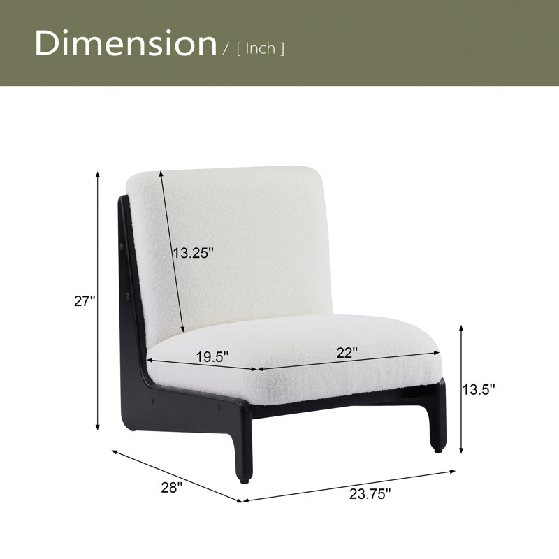 Chaise d'appoint avec structure en bois massif, Blanc, Noir