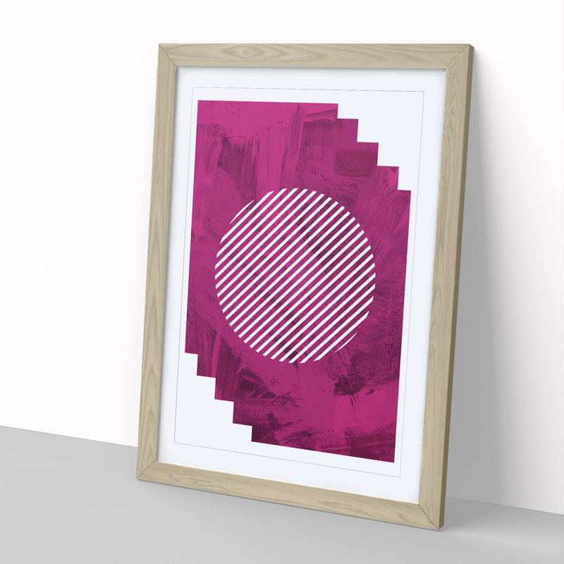 Composition 6 - Picture Frame Graphic Art, 90cm H x 65cm W x 2cm D, Oak