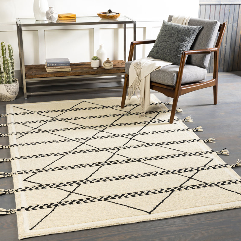Mccoll Wool Geometric Indoor Rug, Rectangle 8' x 10'