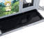 Grande cage à lapin pour l'extérieur avec double activité, chambre de repos confortable, soleil PC pour la pluie et la résistance, bac à déchets coulissant, portes d'entrée grillagées sécurisées, éléments de conception colorés gris supplémentaires