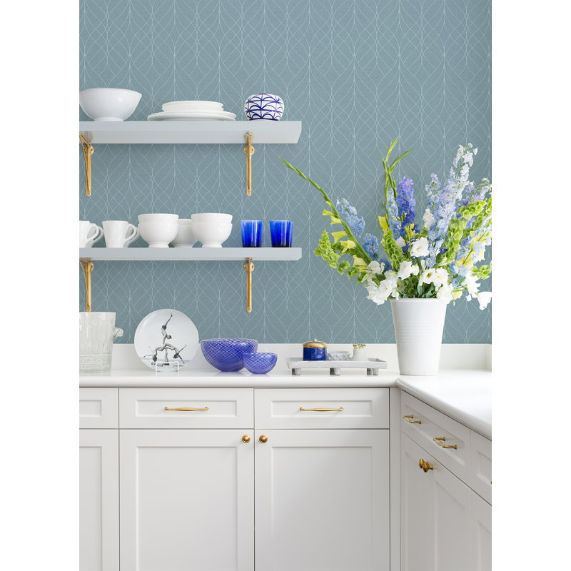 Rouleau de papier peint L 33 pi x l 20,9 po, Bleu