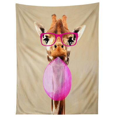 Giraffe avec bubblegum tapisserie coco de paris