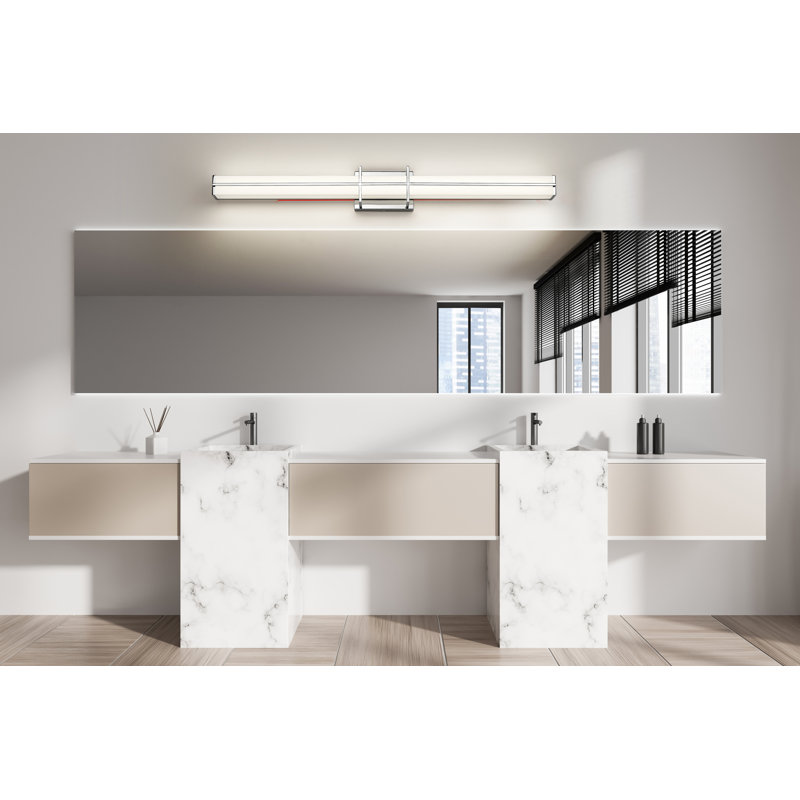 Éclairage pour meuble-lavabo Klowie, Chrome