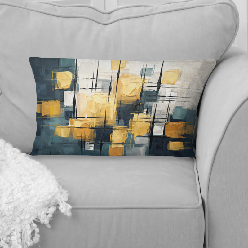 Coussin décoratif carré expression carrée abstraite III
