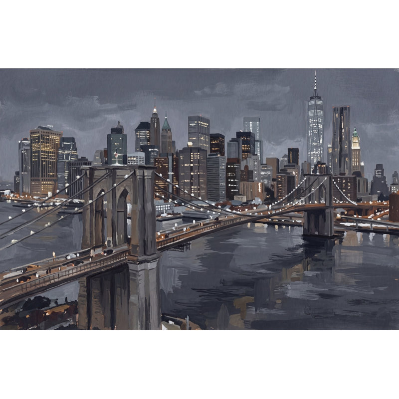 Panneau mural Suspension Bridge, Texturé non collé, 160 po x 108 po