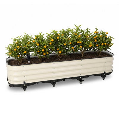 Jardinière galvanisée à arrosage automatique