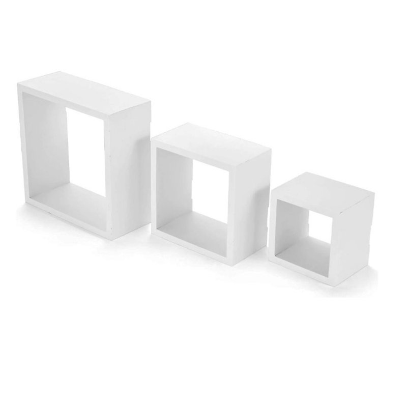 Floating Square Cube Shelves,Set of 3