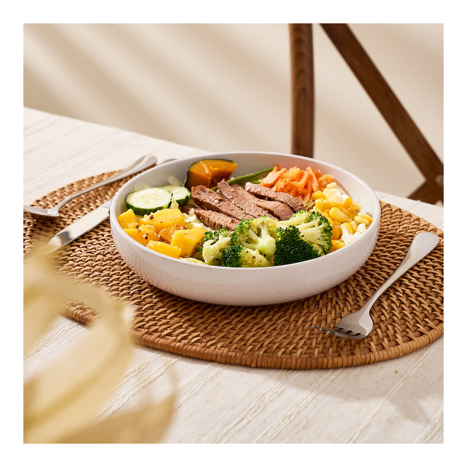 33oz Stoneware Pasta Bowl, White