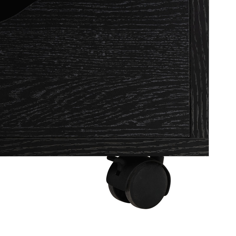 Commode décorative 5 tiroirs Garysburg, Noir patiné