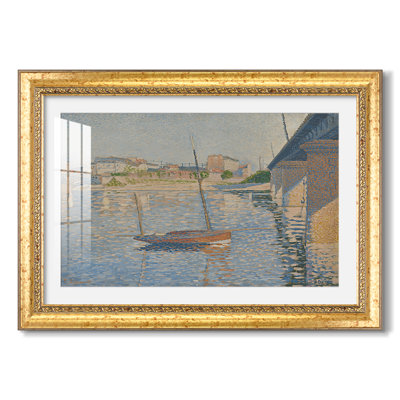 Le Clipper, Asnières, 1887-Paul Signac-Custom Framed Canvas