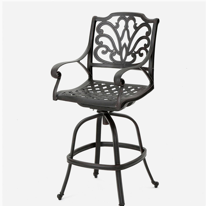 Tabouret pivotant en fonte d'aluminium