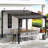 Gazebo, Wall Mounted Gazebo, Lean To Metal Awnings Gazebos, Gazebo Pergola With Sloped Roof, Outdoor Patio Gazebo Awning For Backyard, Deck-106693956-106901055