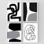 "Décoration murale abstraite moderne noir et blanc Boho", 4 pièces-101519918-101519919