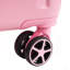 Ensembles de bagages 3 pièces, valises rigides durables en ABS rigide avec roues pivotantes doubles 20/24/28 pouces (rose)